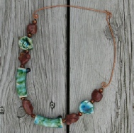 pottery bead necklace