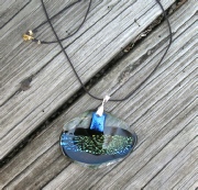 blue fused necklace
